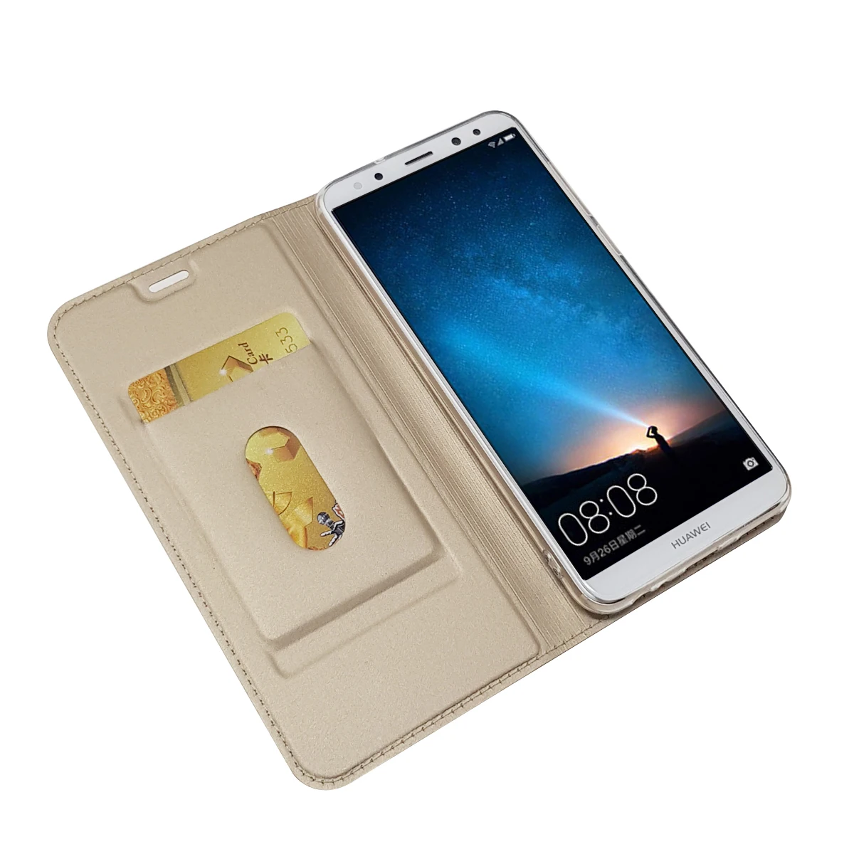 Чехол-книжка с магнитной застежкой для Huawei Nova 2i матовый чехол-кошелек откидной