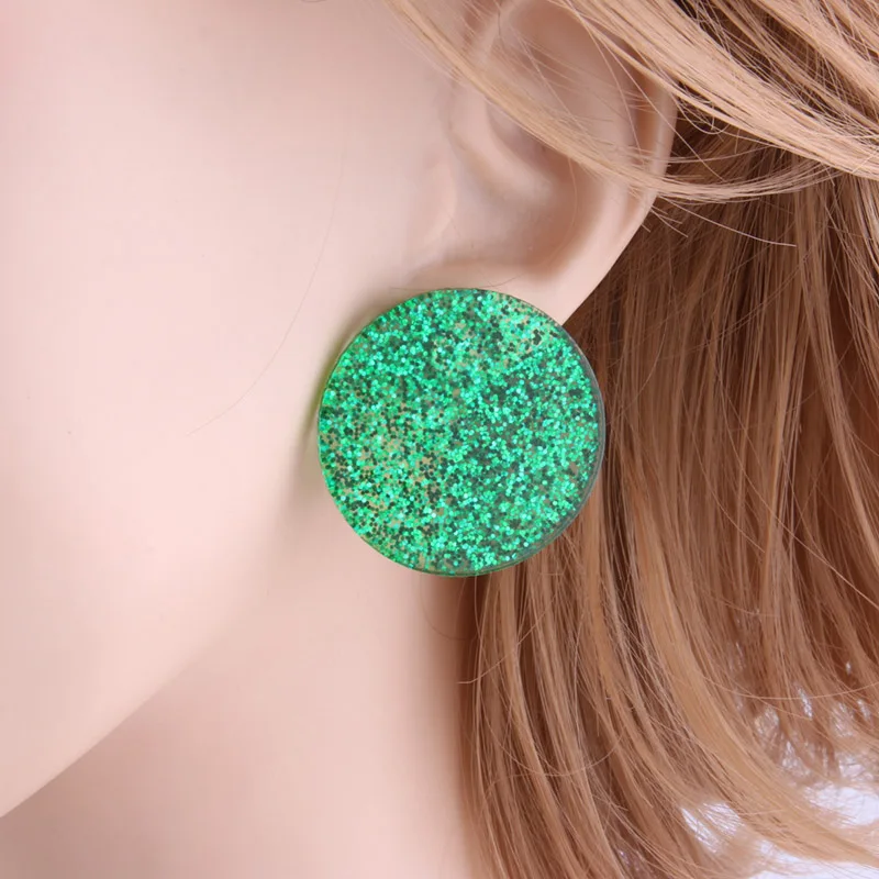 Висячие серьги NeeFu WoFu из смолы круглые большие брендовые аксессуары подарок 2018|big