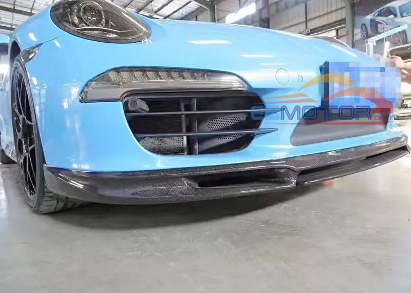 VORS Стиль Настоящее углеродное волокно передний спойлер для Porsche Carrera 991 911 2012up