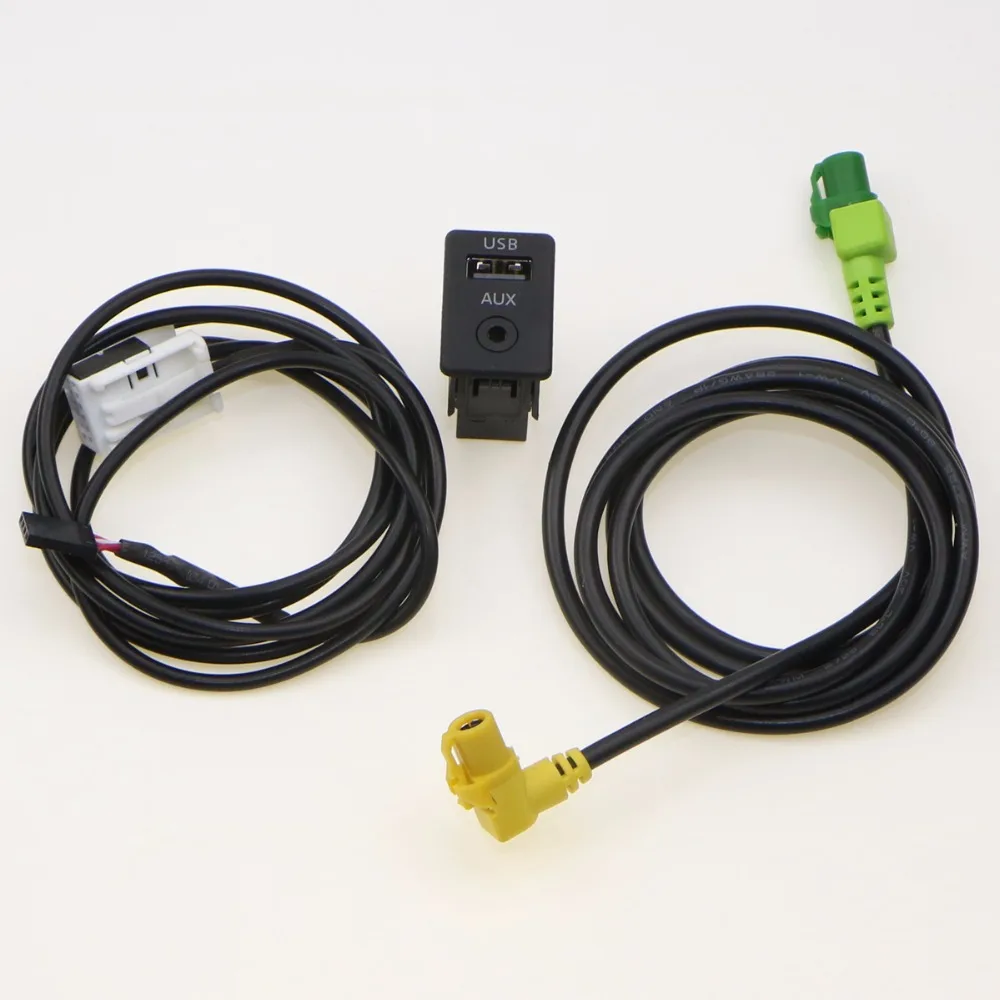 3 комплекта, автомобильный AUX и USB переключатель, переходник, Жгут кабеля, косичка для VW CC 2009-2013 Tiguan Passat B6 B7 3CD 035 249 A 3CD035249A