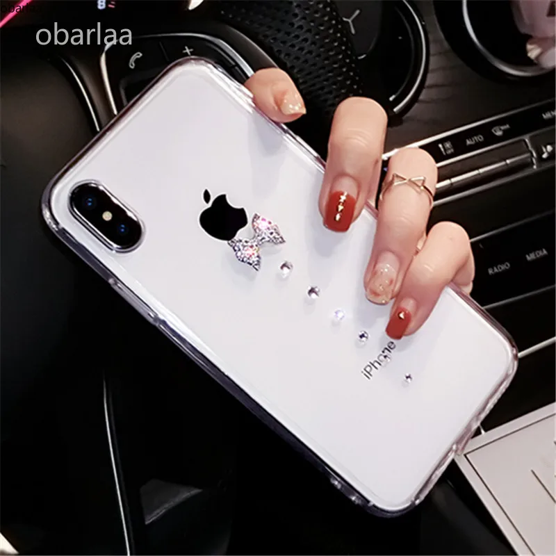 Для iPhone 6 6S 7 8 Plus X XR XS MAX роскошный блестящий женский милый прозрачный мягкий чехол