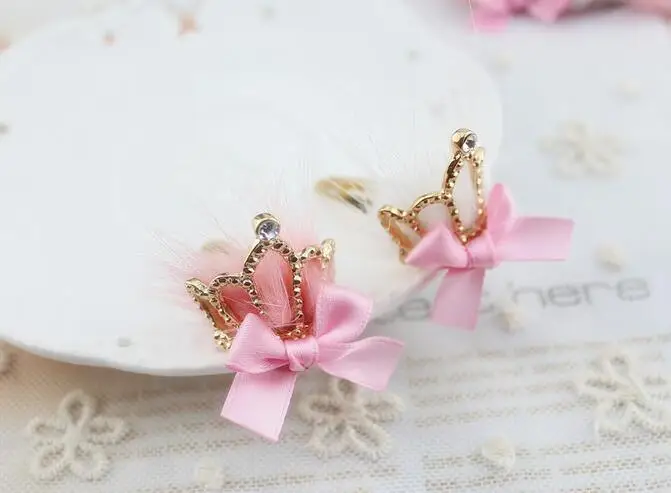 Cute Crown hairpin hairy BB clip pet hair ornament puppy accessoies 10pcs | Дом и сад