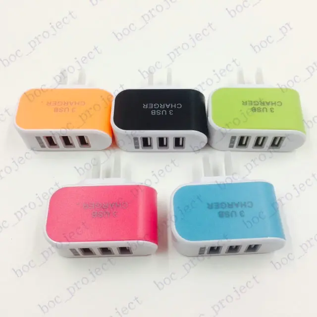 Внешний 3 USB настенное зарядное устройство адаптер для путешествий 5V 3.1A США