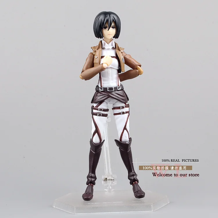 Аниме атака на Титанов Эрен Микаса Аккерман Леви риваиль Figma 203 207 213 ПВХ фигурка модель игрушки
