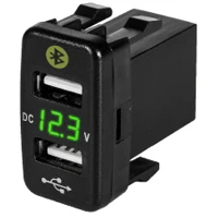 С местоположением парковки 4.2A двойной USB Автомобильное зарядное устройство для Honda мобильный телефон вольт метр автомобильное зарядное устройство разъем gps трекер локатор - Название цвета: Зеленый