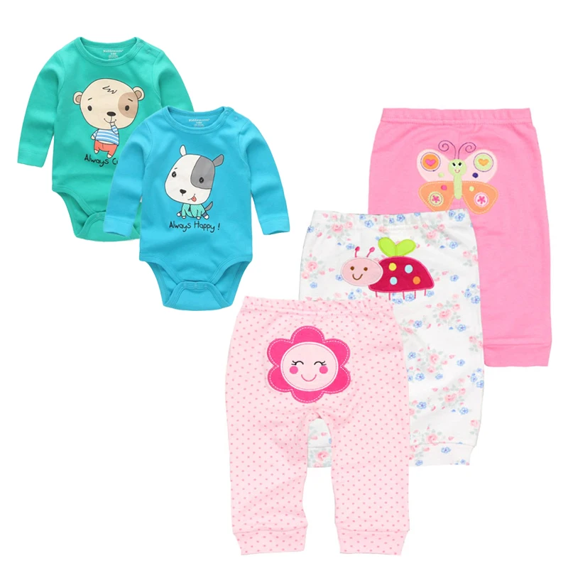 Kiddiezoom/комплекты одежды для малышей Детский Комбинезончик + штаны унисекс