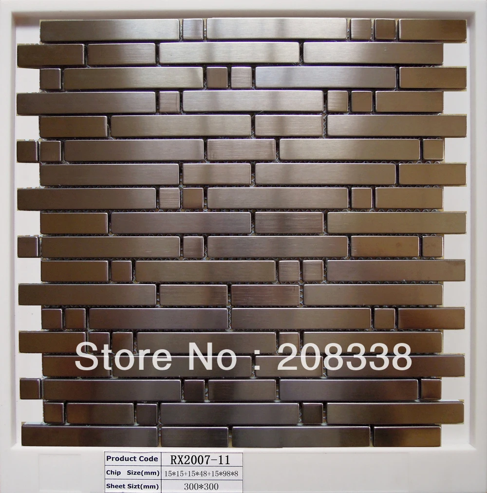 Металлическая мозаичная плитка из нержавеющей стали для кухни ванной комнаты 8