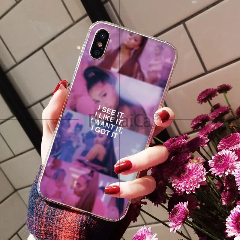 Ruicaica Thank U Next Ariana Grand прозрачный мягкий чехол для телефона iPhone X XS MAX 6 6S 7 7plus 8 8Plus 5 5S XR