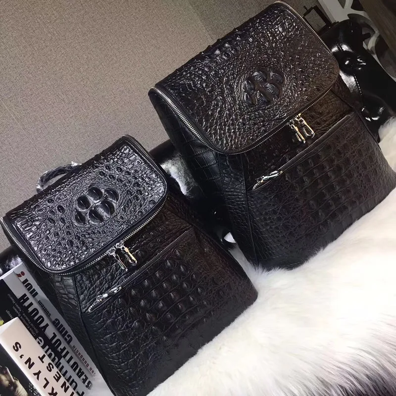 Kaisiludi кожаный мужской и женский кутюр duplex croc с крокодиловым верхом кожаный рюкзак бизнес Вместительная дорожная сумка