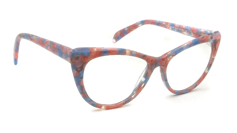C6 SORBERN Ретро женские очки кошачий глаз оправа сексуальные оптические очки ацетатная оправа прозрачные линзы Oculos De Grau высококачественные очки - Цвет оправы: C6