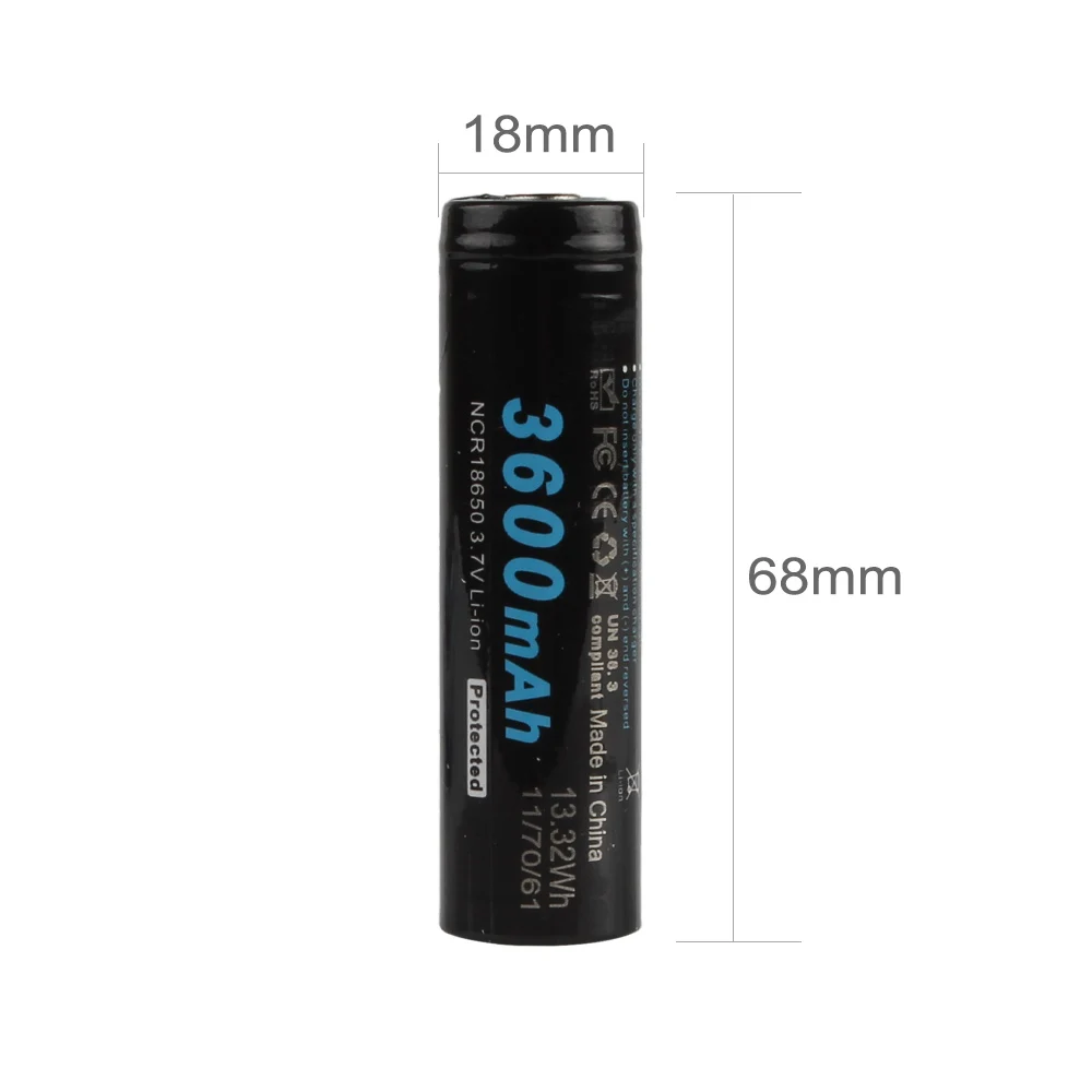 Soshine 2 шт./лот 18650 литий ионная батарея 3 7 V 3600mAh аккумуляторная для фонарика