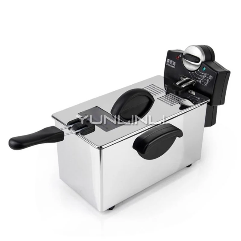 Household Electric Deep Fryer Single-tank Frying Cooker Stainless Steel Frying Oven HF-1106