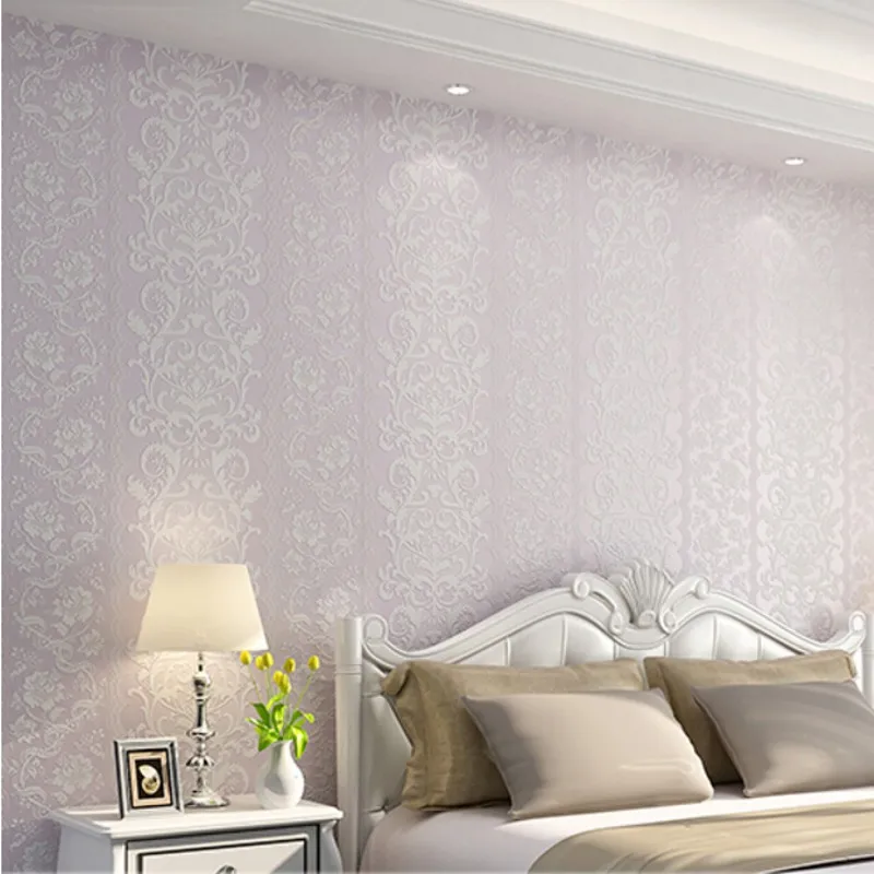 

Beibehang 3D wallpaper European living room background 3d wallpaper warm bedroom 3D vertical striped wallpaper for living room