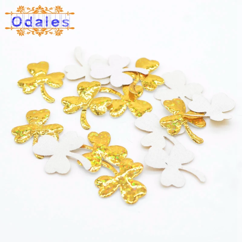 100 шт/набор из 16 предметов весенний цветок мягкий Клевер Форма патчи для того