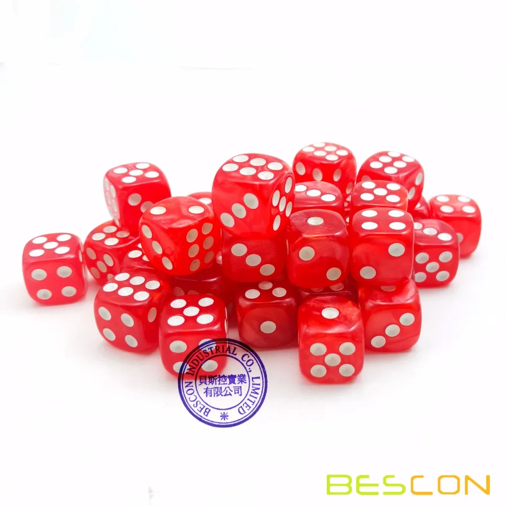 Bescon 12 мм 6 сторонних кубиков 36 В кирпичной коробке шестигранные кубики (36)