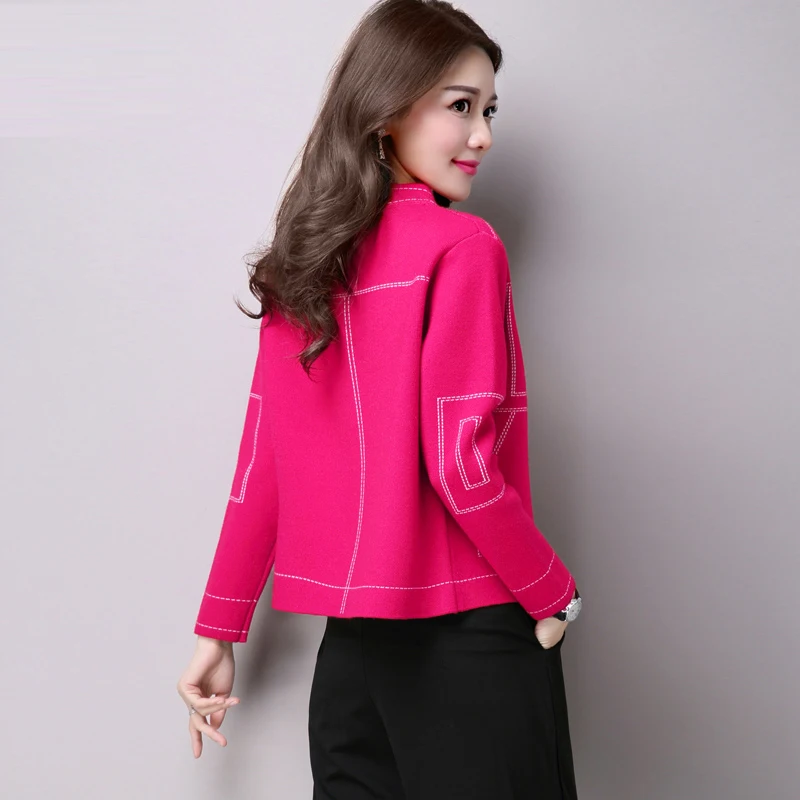 Корейский стиль Осень-зима дикий кардиган свитер короткий маленькая куртка |