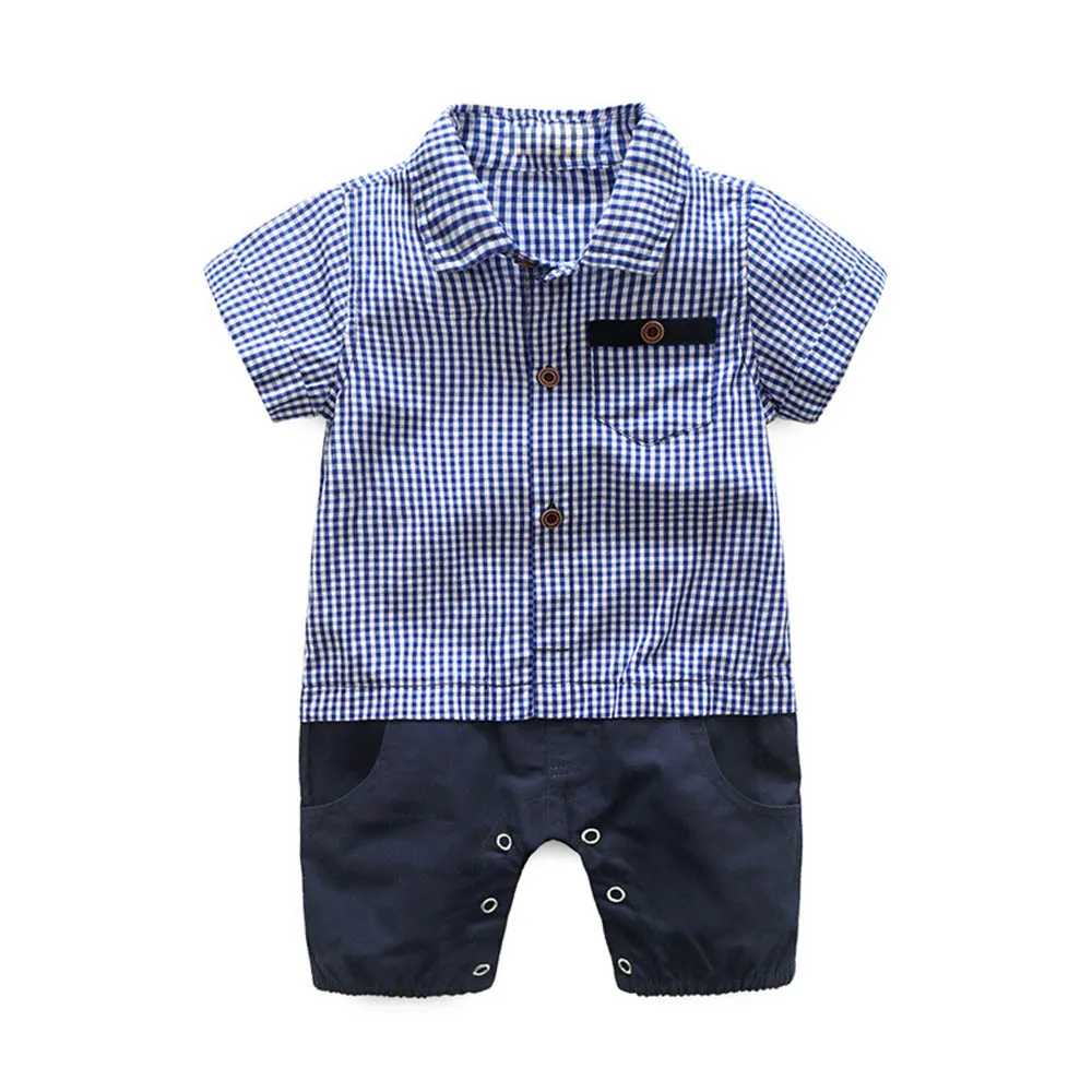 

Summer Baby Romper Boys Rompers Newborn Baby Jumpsuit Cotton Gentle Boys Costumes