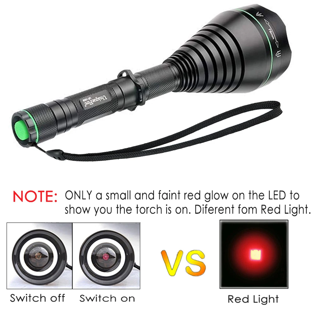 UniqueFire Tactical 1508 Infrared Light IR 850nm Led Flashlight Night Vision T75 Zoomable Focus 3 Modes Torch for Hunting | Лампы и