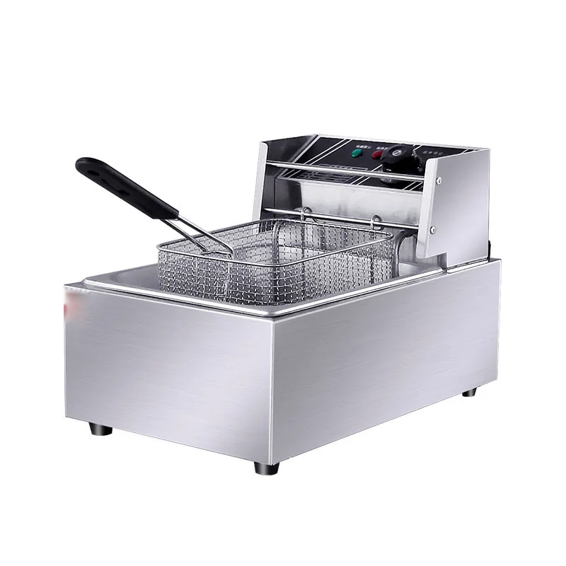 

Best Price 6L Electric Deep Fryer Countertop Mini Stainless Steel Commercial French Fries Single Tank Oil Boiler