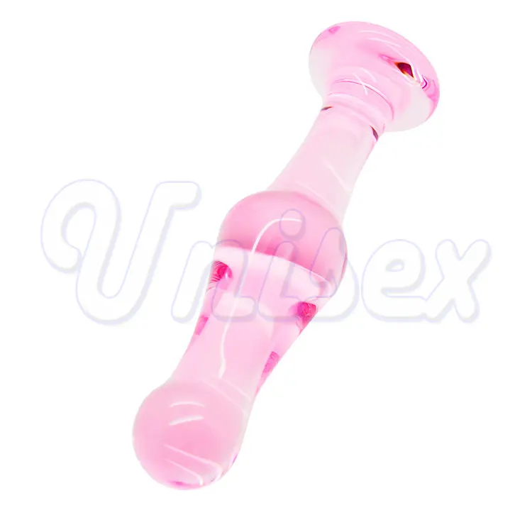Розовый кристалл Стекло Анальная пробка и вагинальные игрушки для занятий