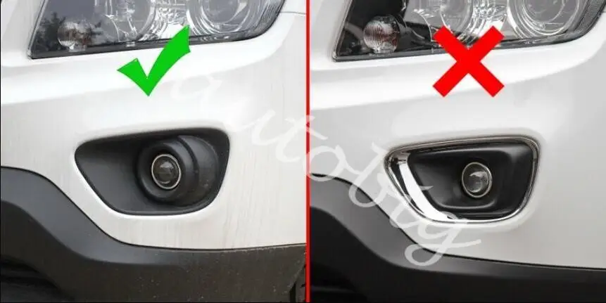 Хромированный ABS пластик 2 шт. передний противотуманный Светильник Крышка лампы