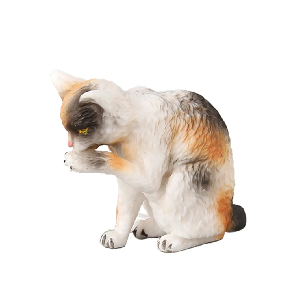 As shown Милый Кот, животная модель, игрушечная фигурка, модель, орнамент, игрушки и обучающая игрушка для детей, Прямая поставка 4,4 - Цвет: As shown