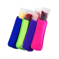 100pcslot popsicle holders pop ice sleeves freezer pop holders ice lolly ice block 8x16cm 10 color
