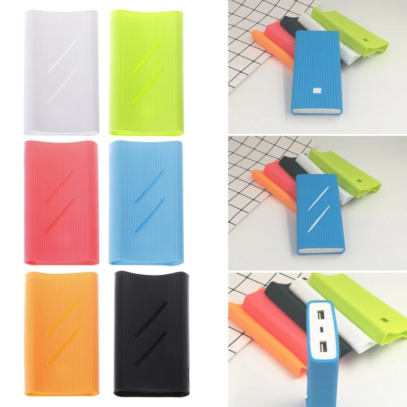 Для Xiaomi 2 20000 мАч Внешний аккумулятор мягкий чехол для внешнего аккумулятора силиконовый Противоскользящий защитный чехол