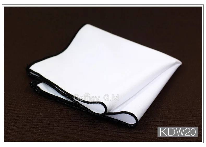 Fashion Cotton Handkerchiefs White Hanky Solid Pocket Square Mens Casual Suit Square Pockets Handkerchief Towels