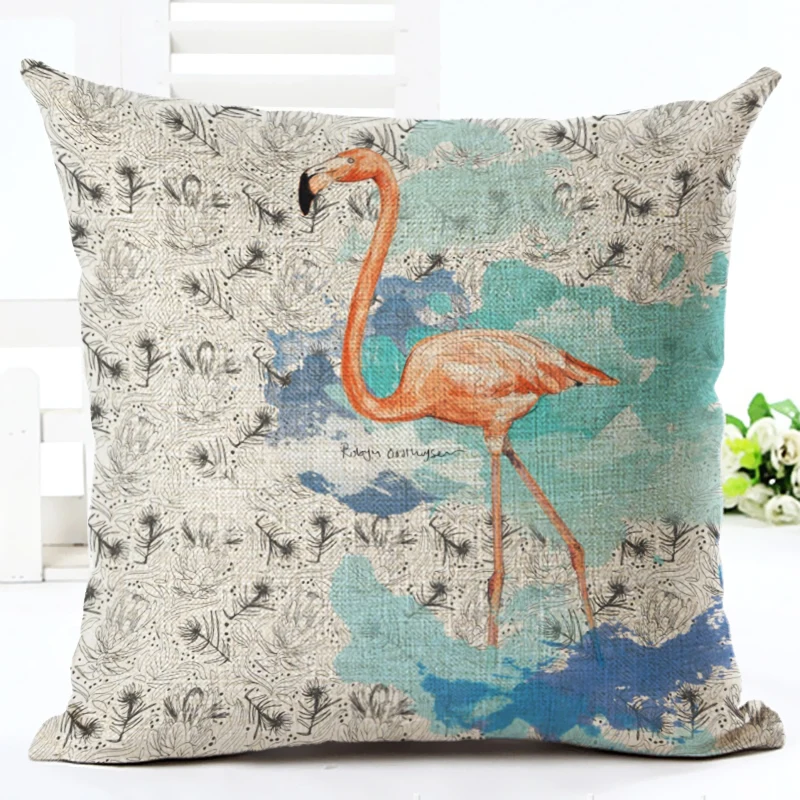 Богемный декор с принтом фламинго подушка для дома модная дешевая наволочка