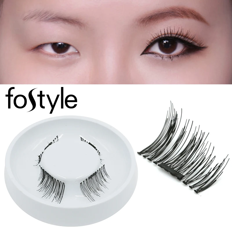 4 шт. Магнитная ресницы норки ручной многоразовые магнит Накладные