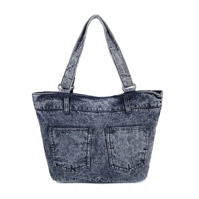 Известный бренд джинсовые сумки женская большая сумка тоут повседневные джинсы