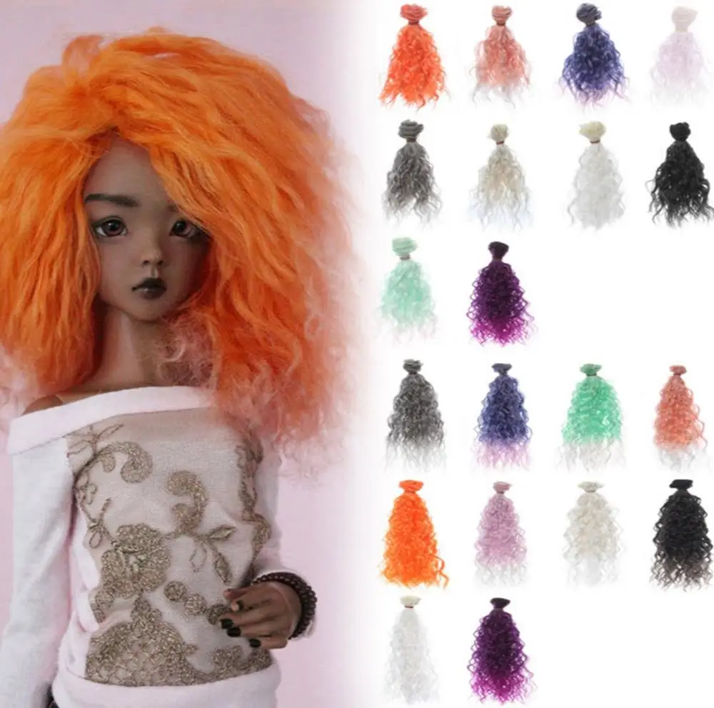 Высококачественный кукольный парик ручной работы для куклы Babie BJD кукольные волосы DIY высокотемпературная проволока ручной работы натуральные кудрявые парики большие кудри