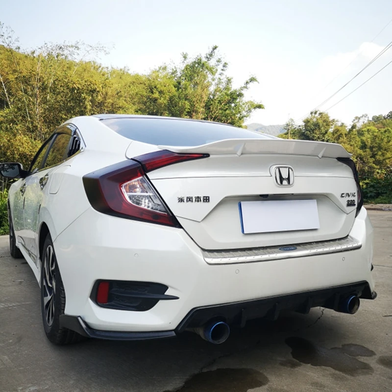 ABS sports Car Rear Trunk Spoiler Wing For HONDA Civic 10 2016 2017 no drilling needed | Автомобили и мотоциклы