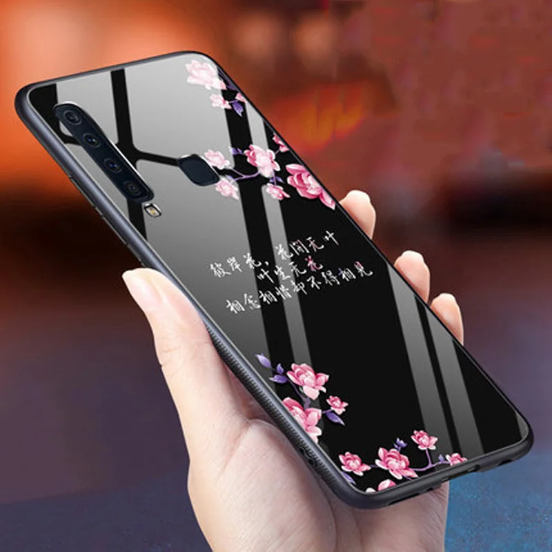 Чехол из закаленного стекла для Samsung Galaxy A9s SM-A9200 мягкий силиконовый чехол жесткий