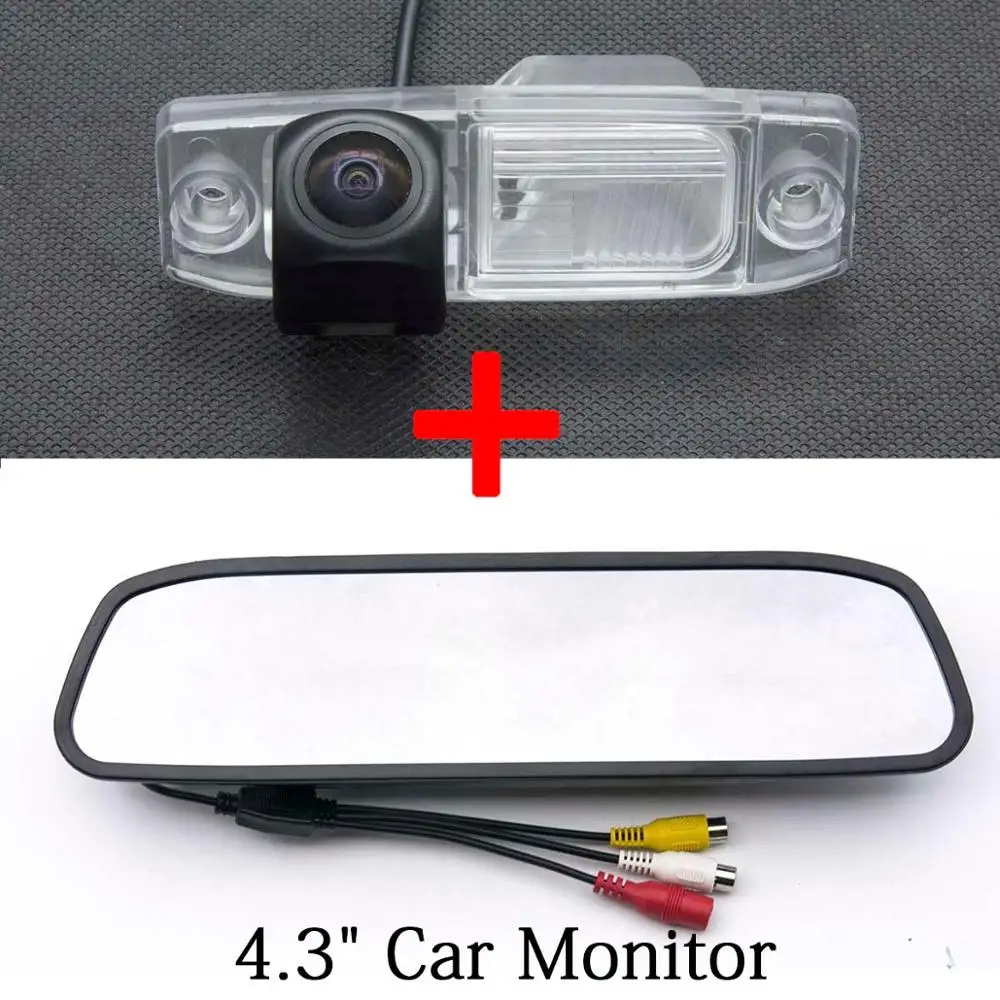 Camera 4.3 Mirror Рыбий глаз MCCD Starlight Автомобильная камера заднего вида для hyundai Tucson Veracruz Terracan Accent Elantra Sonata Mistra " парковочный монитор - Название цвета: Camera 4.3 Mirror
