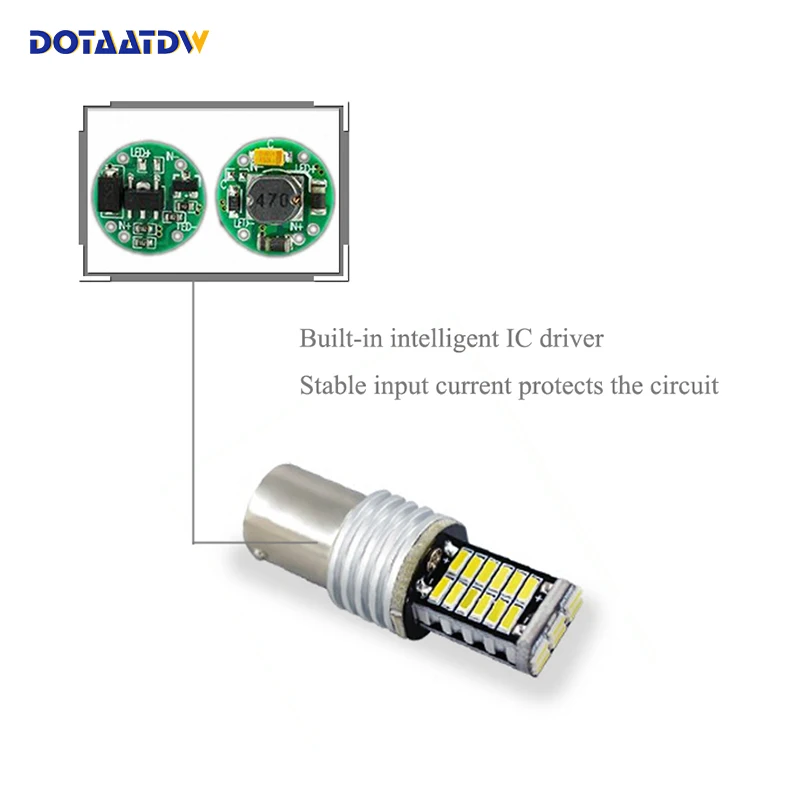 DOTAATDW 1x1156 P21W высокомощная CAN шина без ошибок светодиодный льная светодиодная