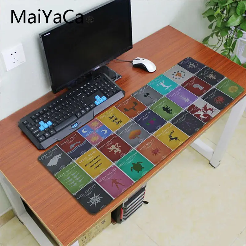 Lock Edge 30x60cm Maiyaca Игра престолов дома Противоскользящий резиновый игровой коврик для мыши xxl скоростная клавиатура мышь mat30x70cm ноутбук ПК Настольный коврик - Цвет: Lock Edge 30x60cm