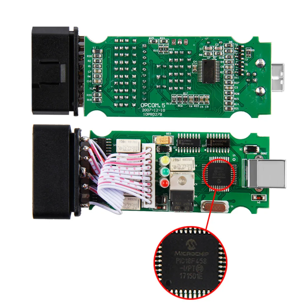 Автомобильный диагностический сканер OBD2 OP COM V1.70 OPCOM для Opel с реальным PIC18f458