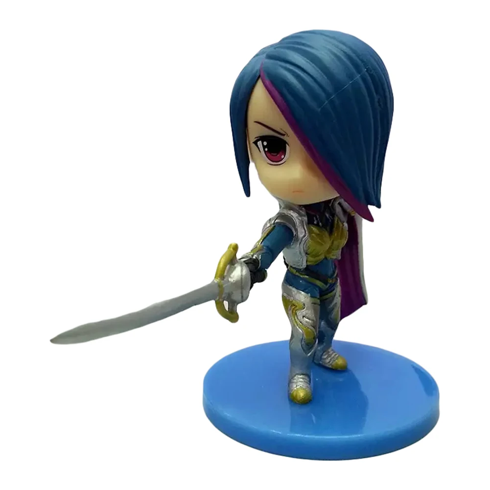 Фигурки героев игры ELBCOS 11th Hot Game Великий дуэлянт Fiora Jinx Gnar Yasuo 8 см/3 2 дюйма Q Version из