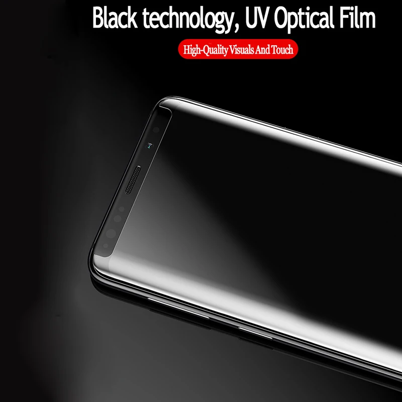 Закаленное стекло с полным покрытием от УФ излучения для Samsung Galaxy Note 8 9 10 20 S20 S21 Ultra
