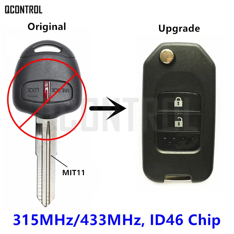 QCONTROL Remote Key Upgraded for MITSUBISHI ASX Outlander Pajero Triton Lancer 315MHz or 433Mhz Vehicle Door Lock | Автомобили и