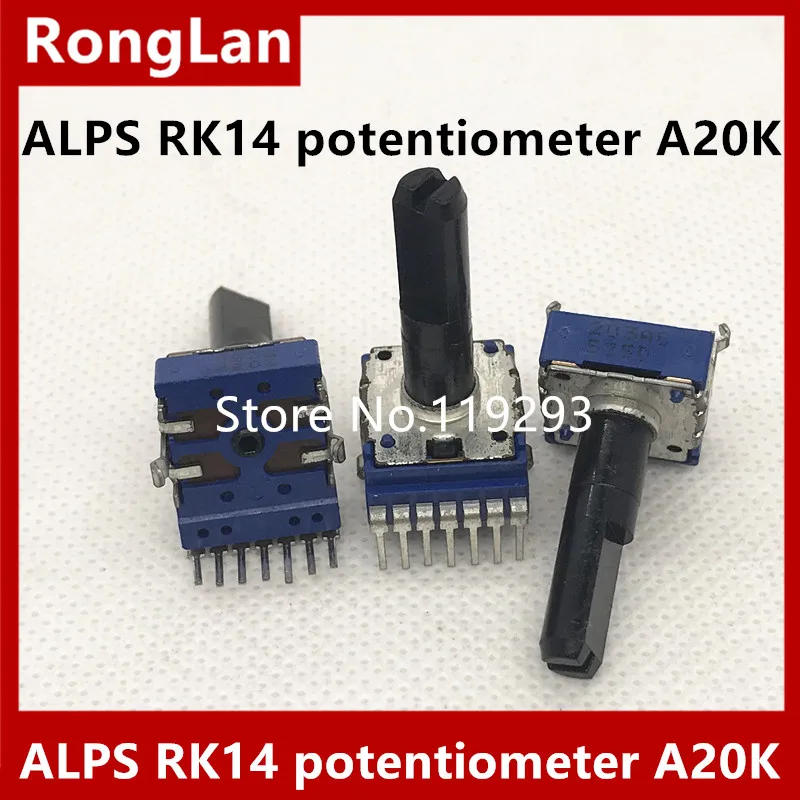 [Белла] ALPS RK14 Тип вал потенциометра A20K A203 7 футов 203A 23MM 10PCS/лот|potentiometer shaft|alps