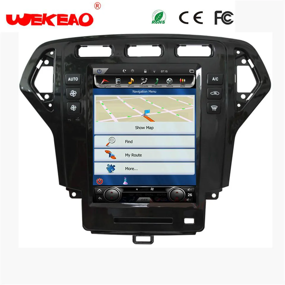 Wekeao 10 4 &quotсенсорный экран Tesla стиль автомобиля аудио gps радио для Ford Mondeo 2010-6 0 Android