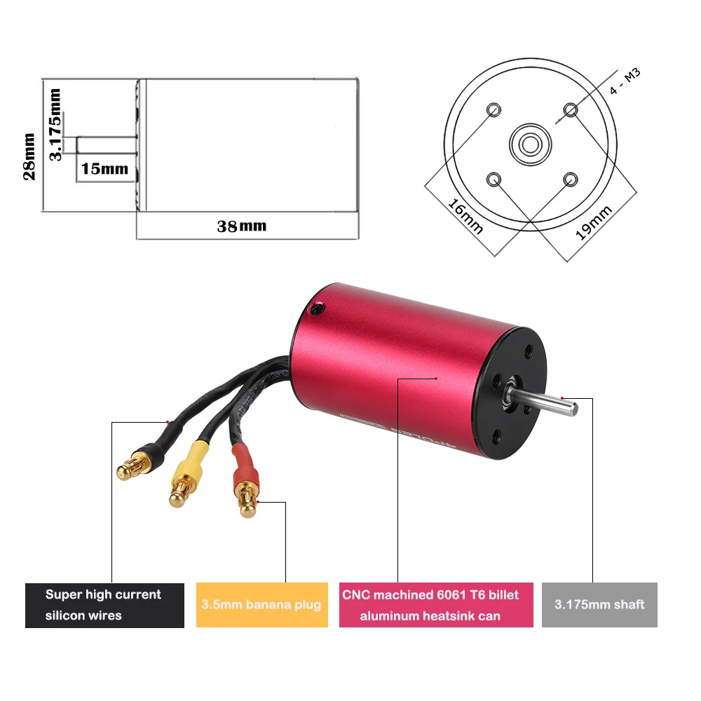 GoolRC S2838 4500KV бесщеточный двигатель 35A ESC 3 5 kg комбинированный Серводвигатель Набор