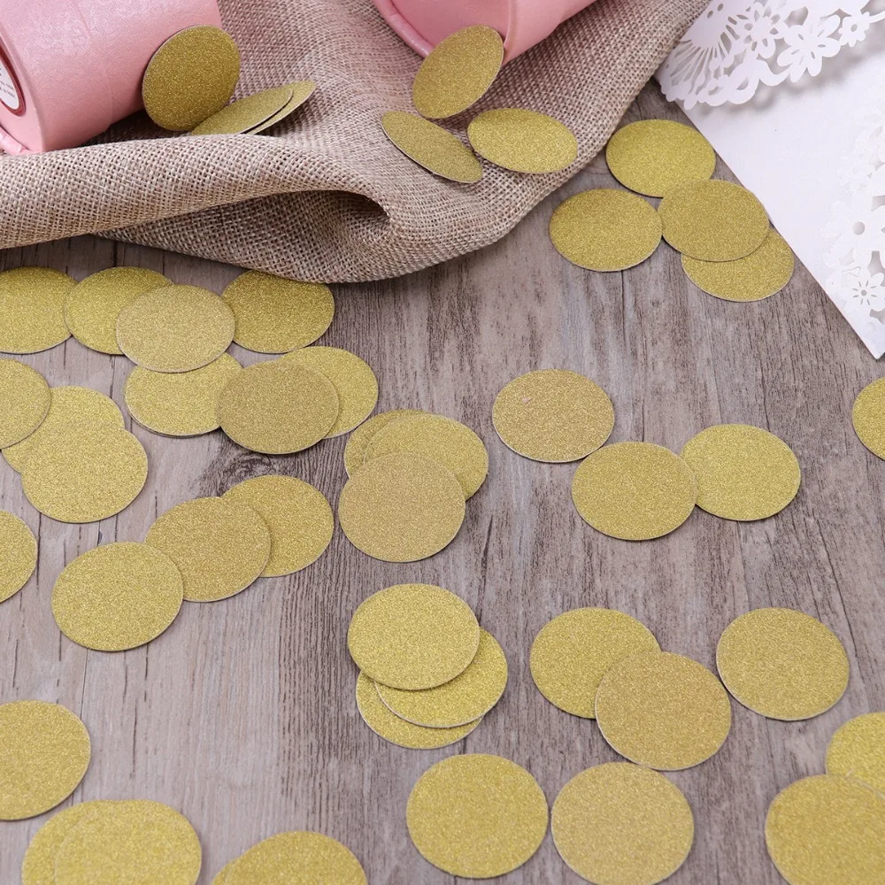 100 шт DIY двухсторонние блестящие конфетти для свадьбы День рождения ребенка душ украшения для кексов украшения(золотистое круглое
