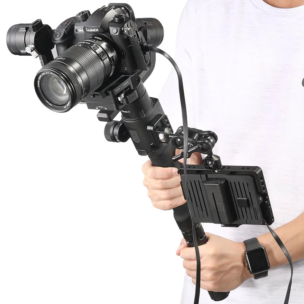 SmallRig 2 шт. Монтажная пластина для DJI Ronin S ручной карданный кронштейн с Рельсом Nato и резьбовыми монтажными отверстиями-2234