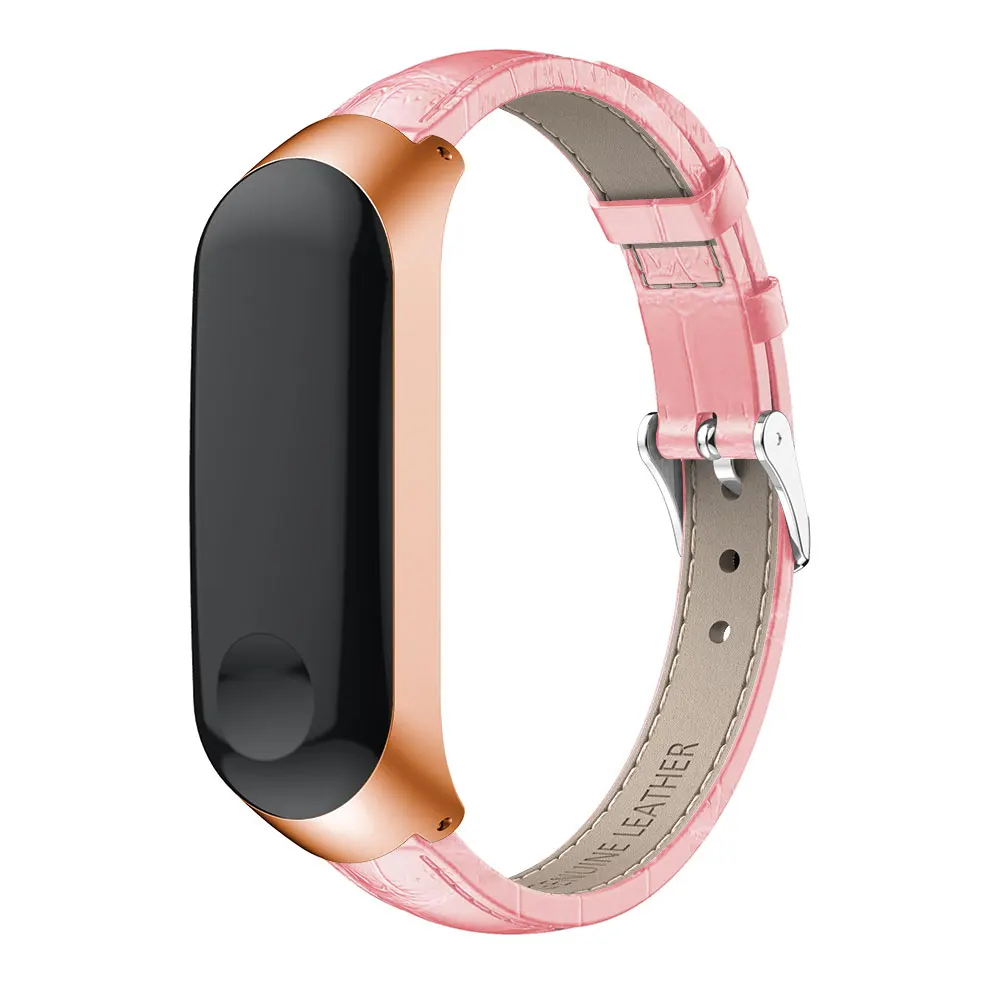 Браслет для Xiaomi Mi Band 3 спортивный ремешок часов с чехлом кожаный наручных xiaomi miband