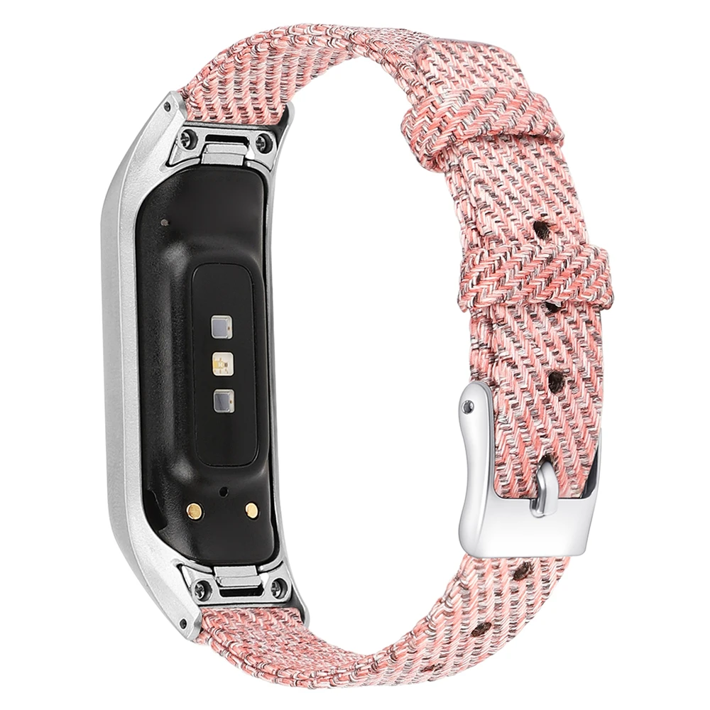 Сменный Браслет ремешок для samsung Galaxy Fit-e смарт-браслет холщовый ремешок для часов браслет из нержавеющей стали с пряжкой спортивные ремешки