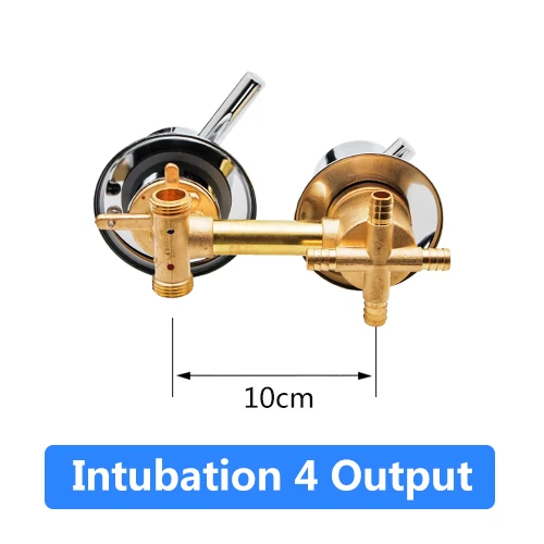 intubate 4out 10cm 2/3/4/5 способов водоотводная труба с резьбой Межцентровое расстояние 10 см 12,5 см смесительный клапан регулирующий клапан латунный Ванная комната душевой смеситель кабины - Цвет: intubate 4out 10cm